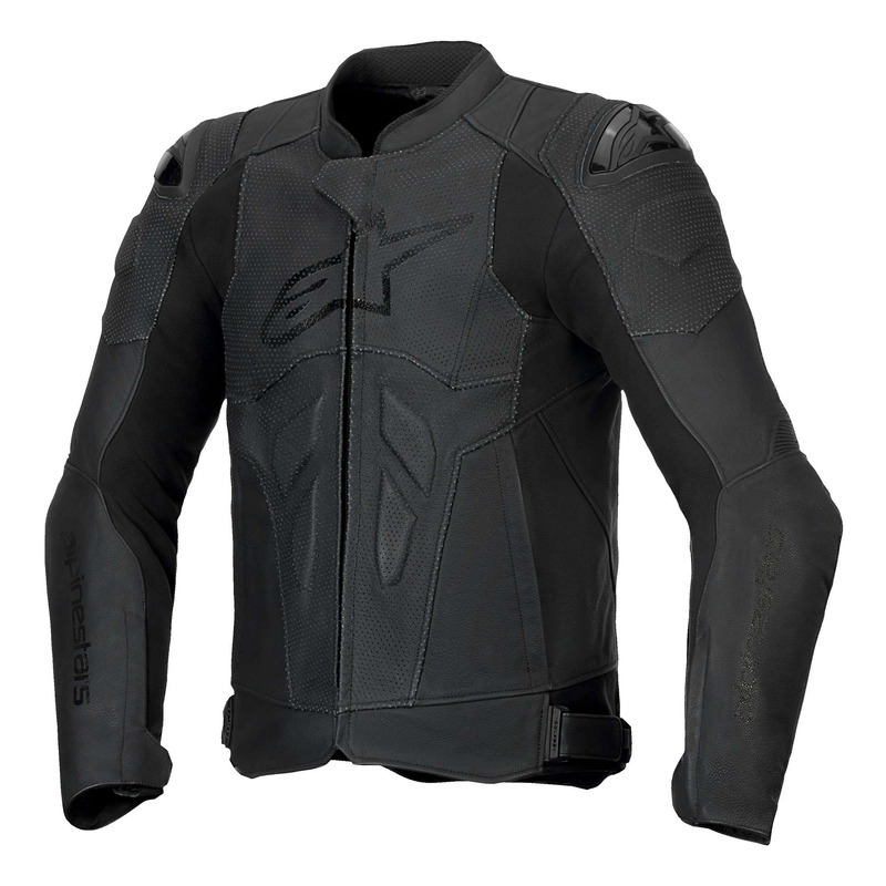 Blouson cuir Alpinestars Dusk Airflow black/black