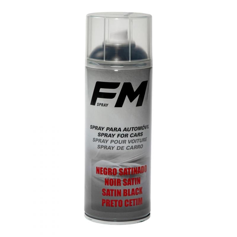 Bombe de peinture acrylique FM Spray noir satiné 400ml