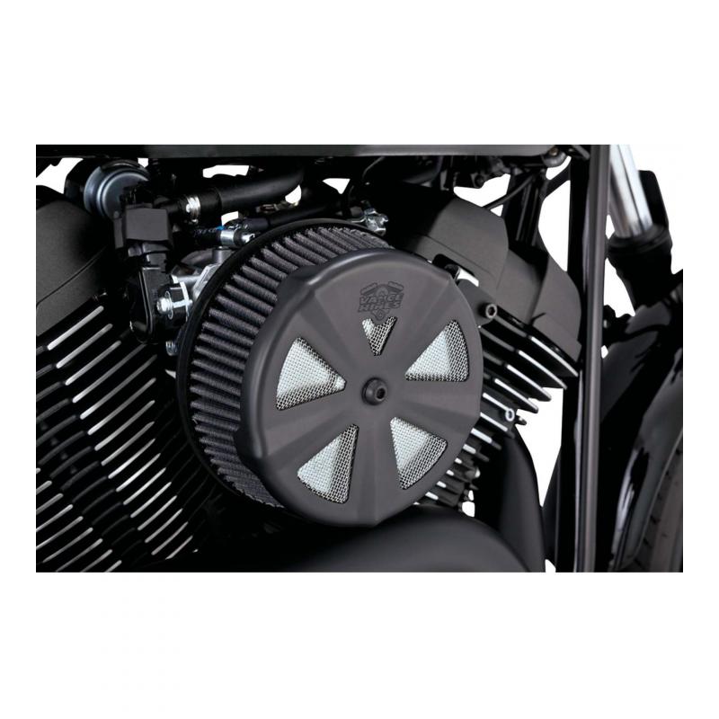Cache filtre à air naked crown rond Ø 139,7mm (5,5') fixation vis centrale Harley Davidson noir