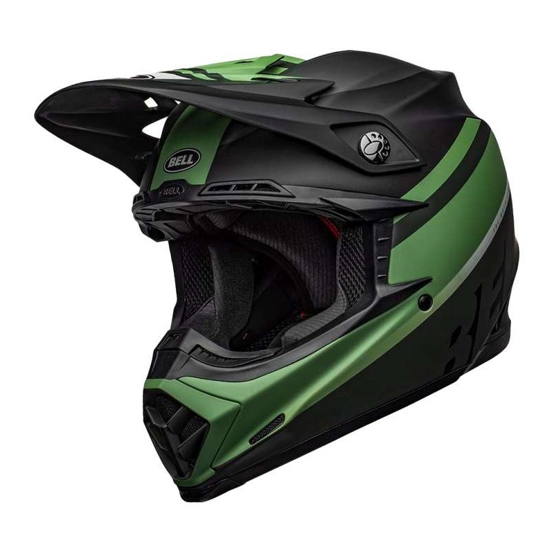 Casque cross Bell Moto-9 Mips Prophecy Mat noir/vert foncé- S