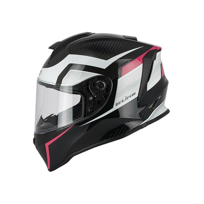 Casque intégral enfant S-Line Jr S445 Evade noir/blanc/rose- S