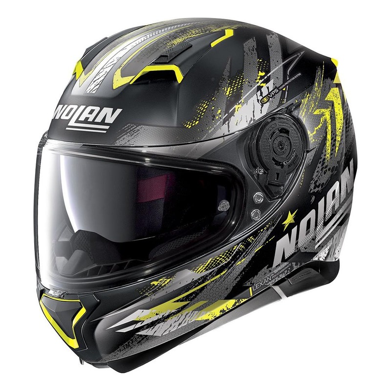 Casque intégral Nolan N87 Carnival N-Com Mat noir/jaune- 2XS