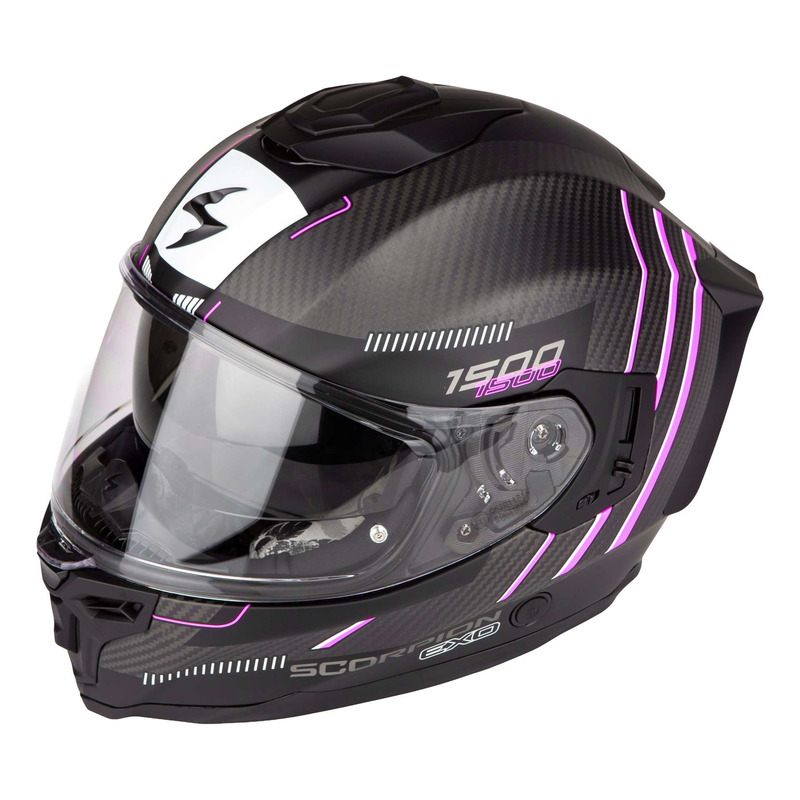 Casque intÃ©gral Scorpion Exo-1500 Carbon Air Zity noir mat/rose- XS