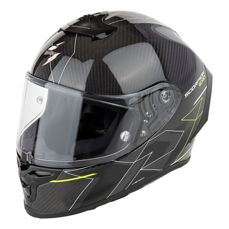 Casque intÃ©gral Scorpion Exo-R1 Evo Carbon Air Cynergy black/neon yel