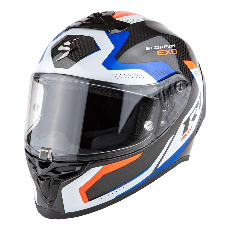 Casque intégral Scorpion Exo-R1 Evo Carbon Air Propel noir/blanc/rouge
