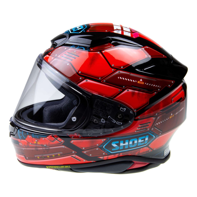 Casque GT AIR II HASTE SHOEI Blanc/Bleu/Rouge - , Casque  intégral