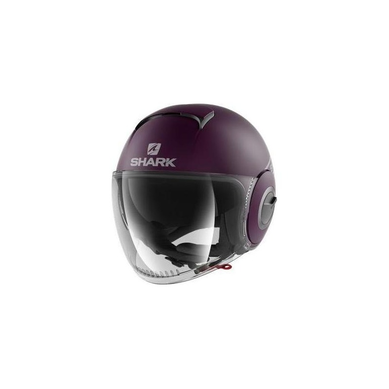 Casque jet Shark Nano Street Néon aubergine/argent mat- XS