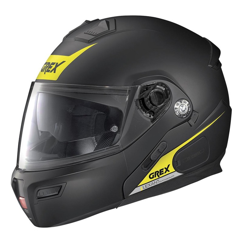 Casque modulable Grex G9.1 Evolve Vivid N-Com Mat noir/jaune- XS