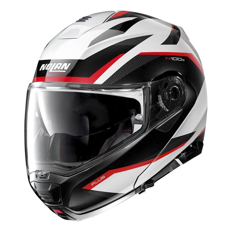 Casque modulable Nolan N100-5 Plus Overland N-Com Métal blanc/noir- 2