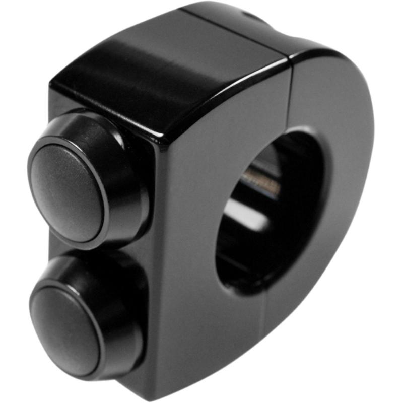 Commodo bouton poussoir triple Motogadget switch Ø1’’ (2,5 cm) bouton/boîtier noir