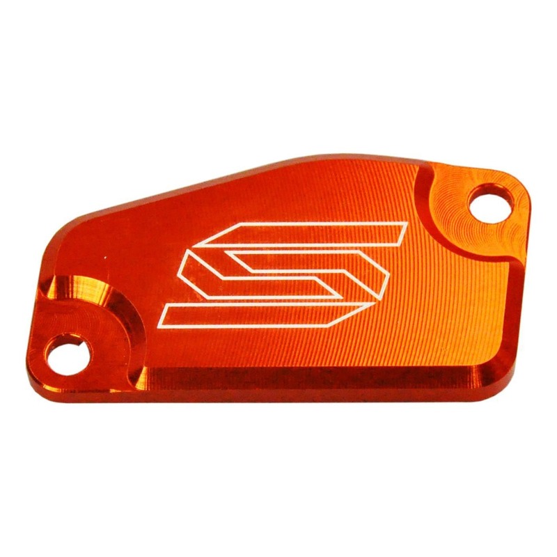Couvercle de maître cylindre de frein avant Scar aluminium anodisé orange pour KTM SX 85 13-16