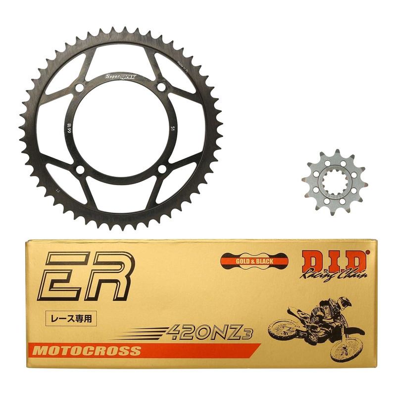 Kit chaÃ®ne DID type TT attache rapide pour Beta 50 RR Motard 05-14