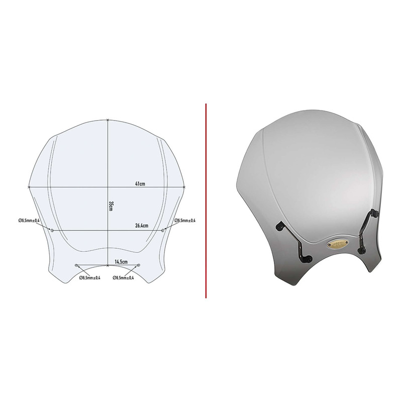 Kit fixation pour pare-brise Givi 100AL/100ALB/140A/140S Royal Enfield Scram 411 22-24