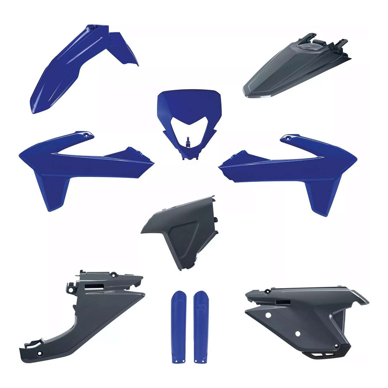 Kit Plastique Complet POLISPORT Enduro Type Origine Gris / Bleu pour Sherco SE / SEF 2025