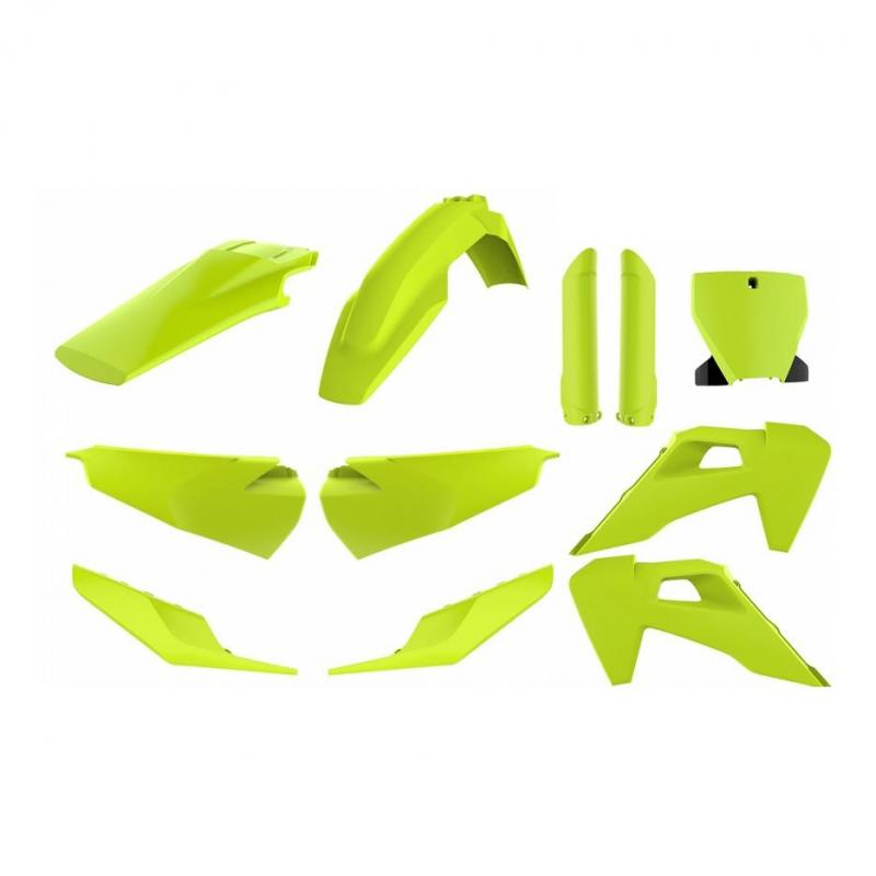 Kit plastique complet Polisport Husqvarna 250 FC 19-21 jaune fluo