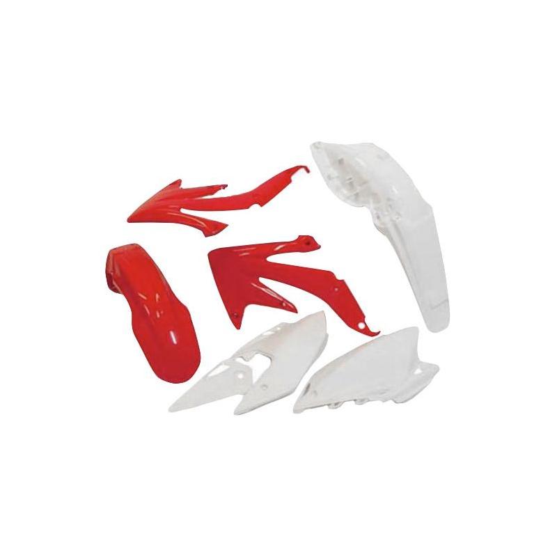 Kit plastique RTech Honda CRF 450RX 08-17 rouge/blanc (couleur OEM 09-