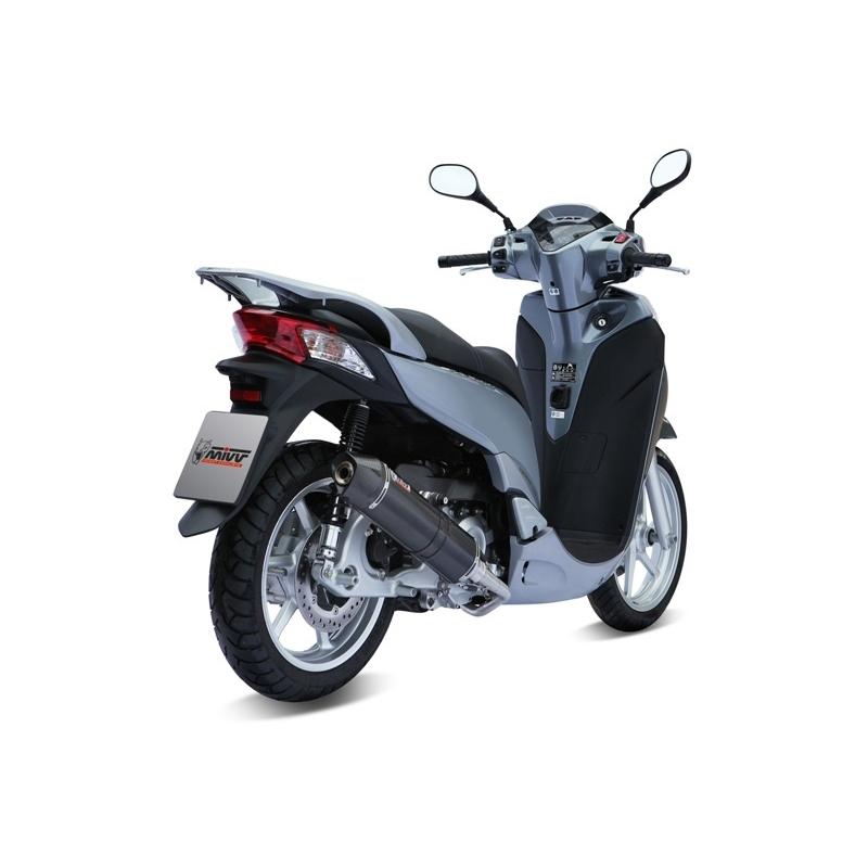 Ligne complète 1x1 MIVV Stronger Steel noir / casquette carbone Honda