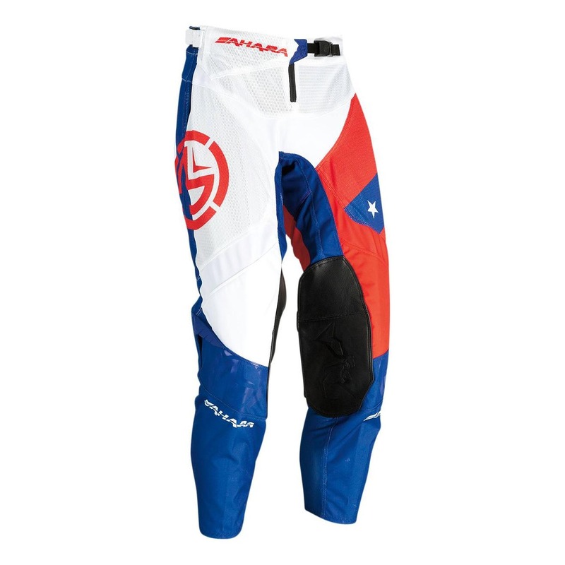 Pantalon cross Moose Racing Sahara rouge/blanc/bleu- 32