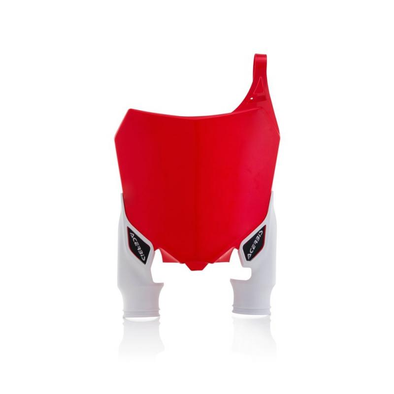 Plaque numéro frontale Acerbis Raptor Honda rouge/blanc