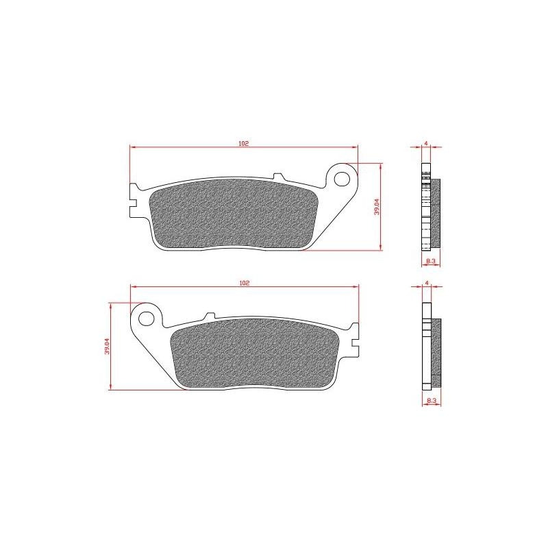 Plaquettes de frein Brenta pour Yamaha X-MAX 125 de 2010-19
