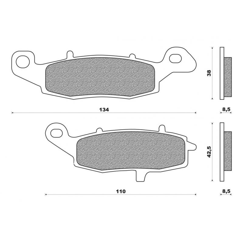 Plaquettes de frein Newfren FD0228SP pour Kawasaki 650 Versys 07-14 /