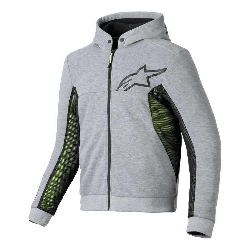 Sweat moto à capuche Alpinestars Chrome Air Sport gray heather/black