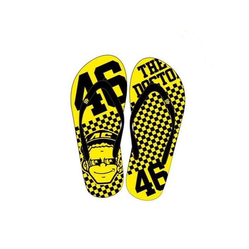 Tongs de plage VR46 Dottorone jaune/noir- 39/40