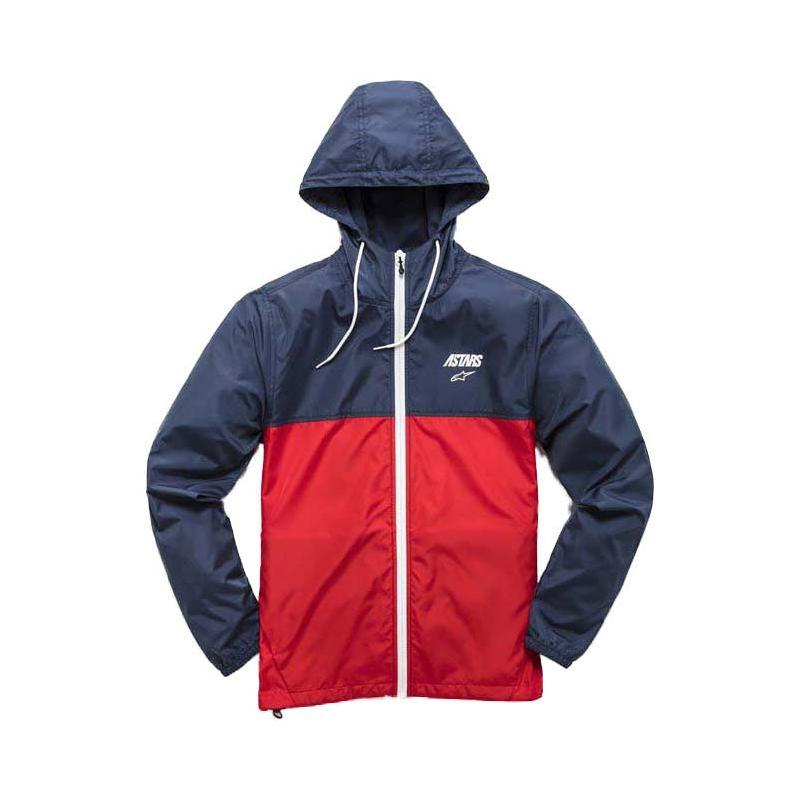 Veste à capuche zippée Alpinestars Cruiser Windbreaker navy/rouge- L