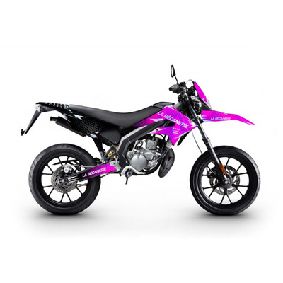 Kit déco La Bécanerie Team Edition rose/noir holographique Derbi DRD X-treme/Gilera SMT