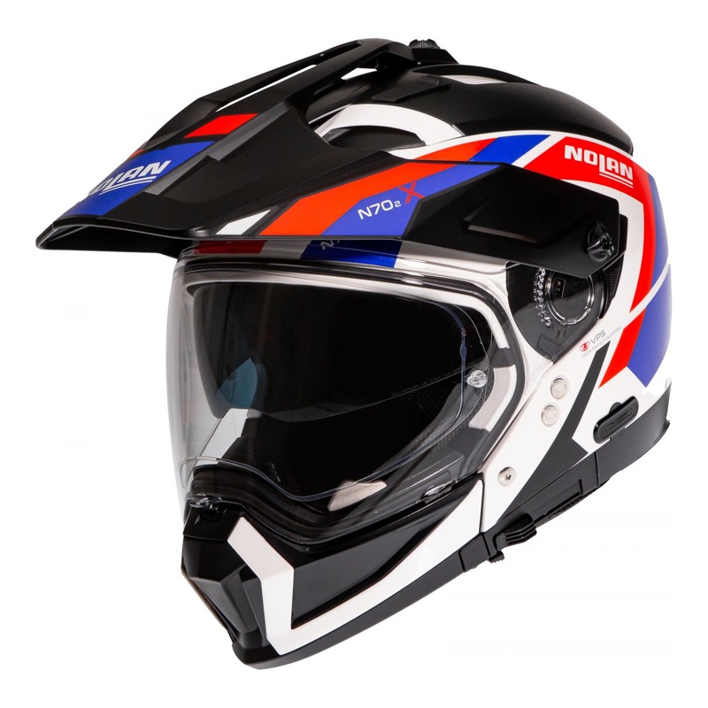 Casque trail transformable Nolan N70-2 X Grandes Alpes N-Com Métal bl