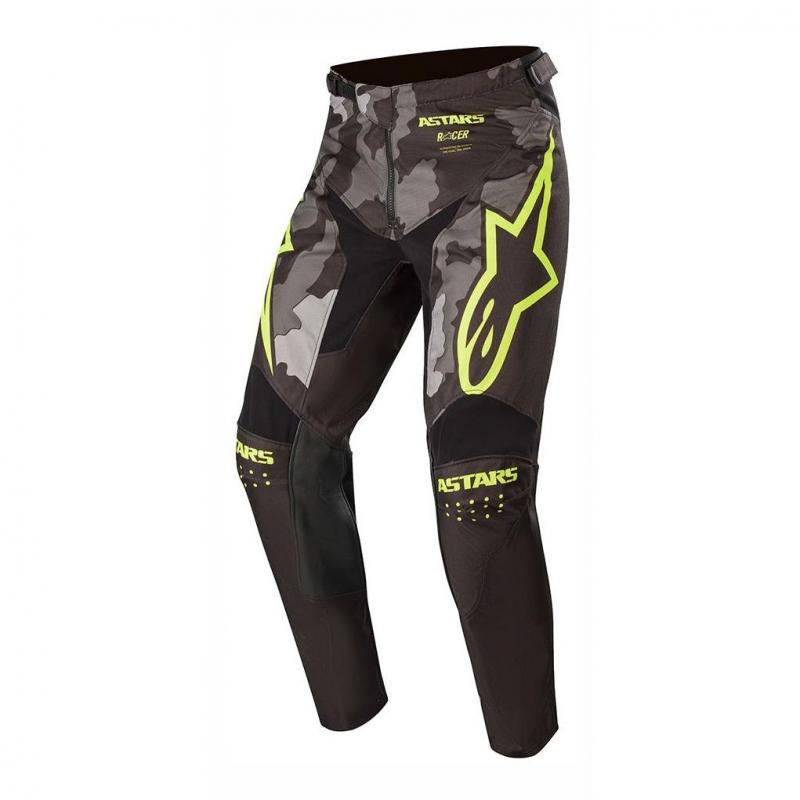 Pantalon cross Alpinestars Racer Tactical noir/gris camo/jaune fluo- 2