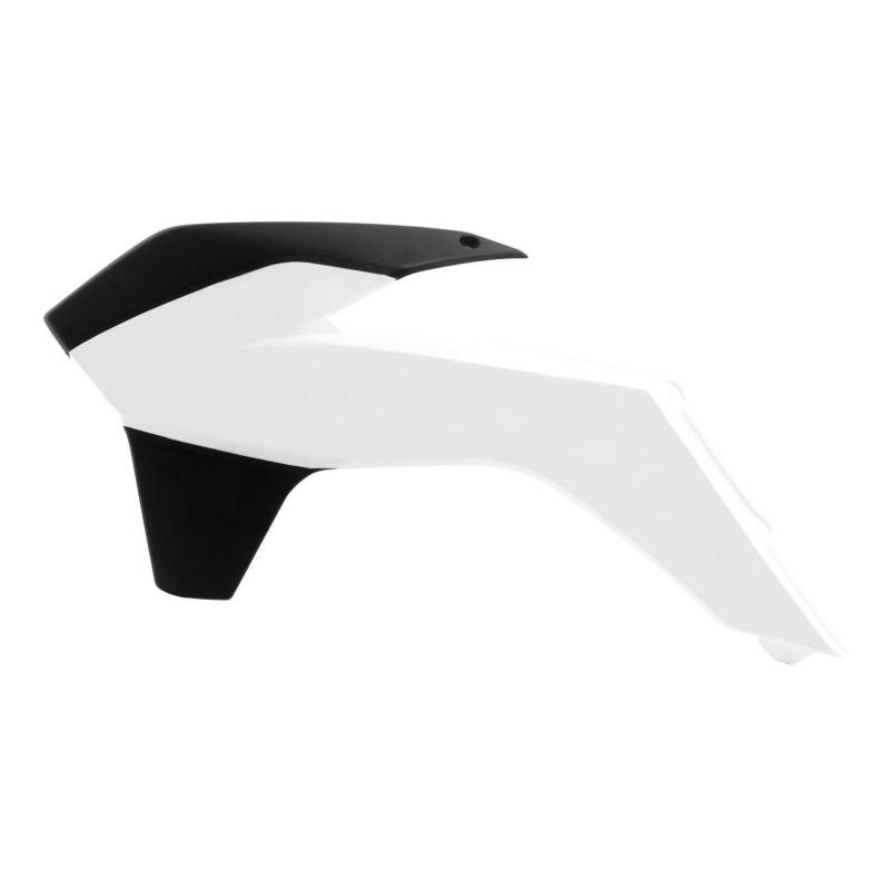 Ouïes de radiateur RTech blanches et noires pour KTM SX 125 13-15
