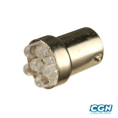 Ampoule Tun'R BA15S 6 LEDs Clignotant 12V 10W Orange