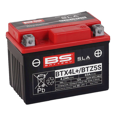 Batterie BS Battery BTX4L+/BTZ5S 12V 4.2Ah SLA activée usine