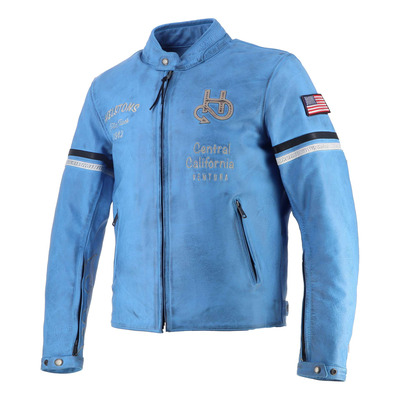 Blouson cuir Helstons Nashville bleu ciel