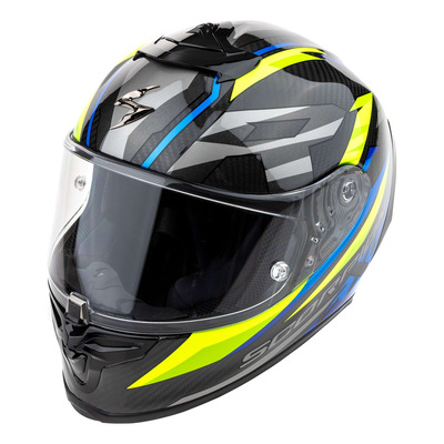 Casque intégral Scorpion Exo-R1 Evo Carbon Air Runner black/blue/neon yellow