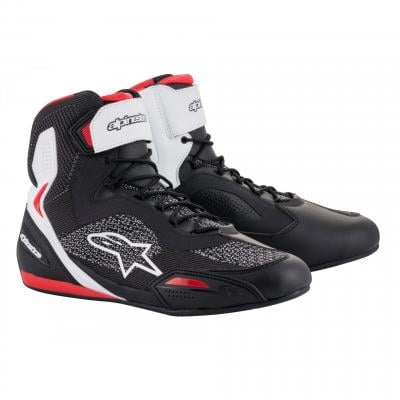 Chaussures moto Alpinestars Faster 3 Rideknit noir/blanc/rouge