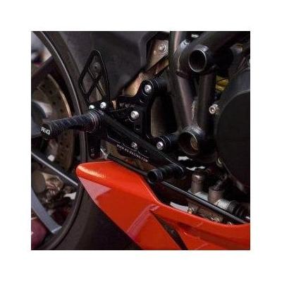 Commandes reculées R&G Racing noir Ducati 848 10-14