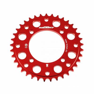 Couronne YCF - 4 trous Aluminium - D37/420 - Rouge