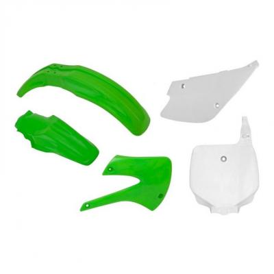 Kit plastique RTech Kawasaki 85 KX 14-22 vert/blanc (couleur OEM 98-09 et 12-13)