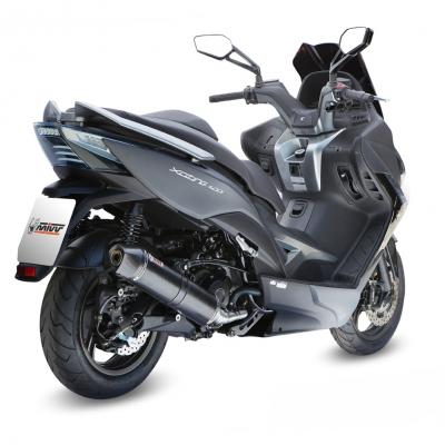 Ligne complète 1x1 MIVV Stronger Steel noir / casquette carbone Kymco XCiting 400 13-