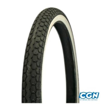 Pneu mobylette Continental KKS 10 2.00-19 24B TT flancs blancs