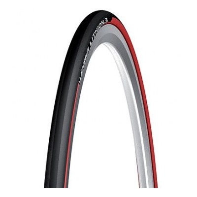 Pneu vélo route Michelin Lithion 3 TS noir/rouge (700 x 25C)