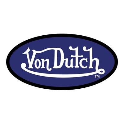 Sticker 9cm Von Dutch bleu noir