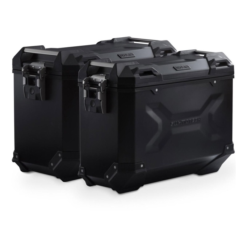 Valises latérales SW-MOTECH TRAX ADV noires 45/37L support PRO Triump
