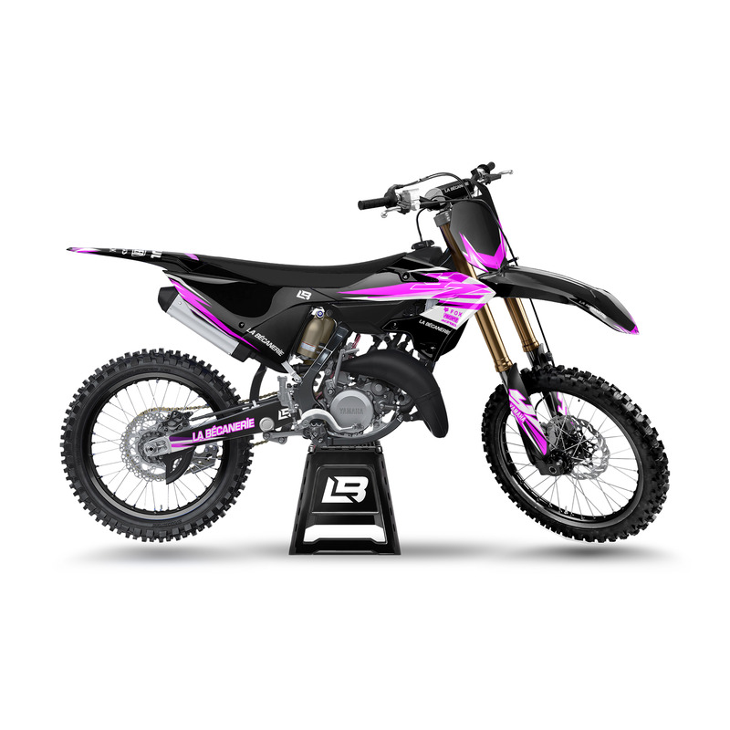 Kit déco La Bécanerie Factory violet/noir brillant Yamaha YZ 125 / 2