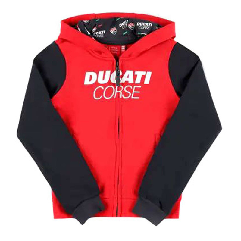 Sweat à capuche zippé enfant Ducati Racing Ducati Corse red- 4/6 ans