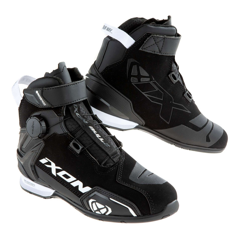 Baskets moto femme Ixon Bull 2 WP Lady noir/blanc- 36