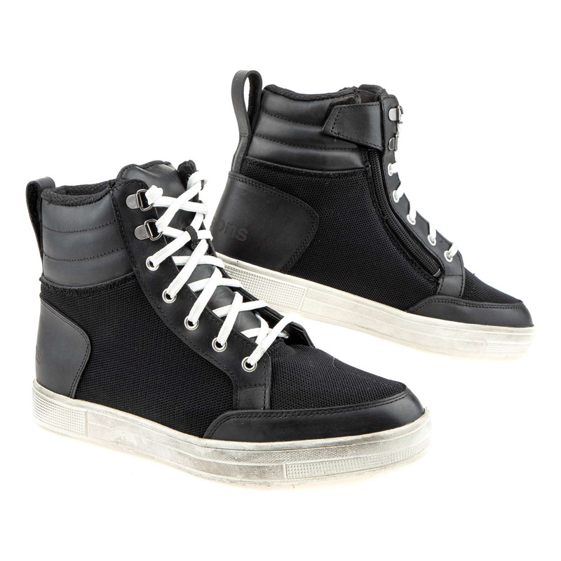 Baskets moto Helstons Osaka Air noir/noir