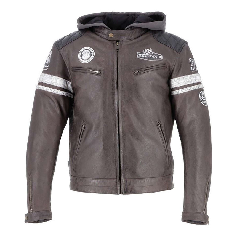 Blouson cuir Helstons Riposte marron